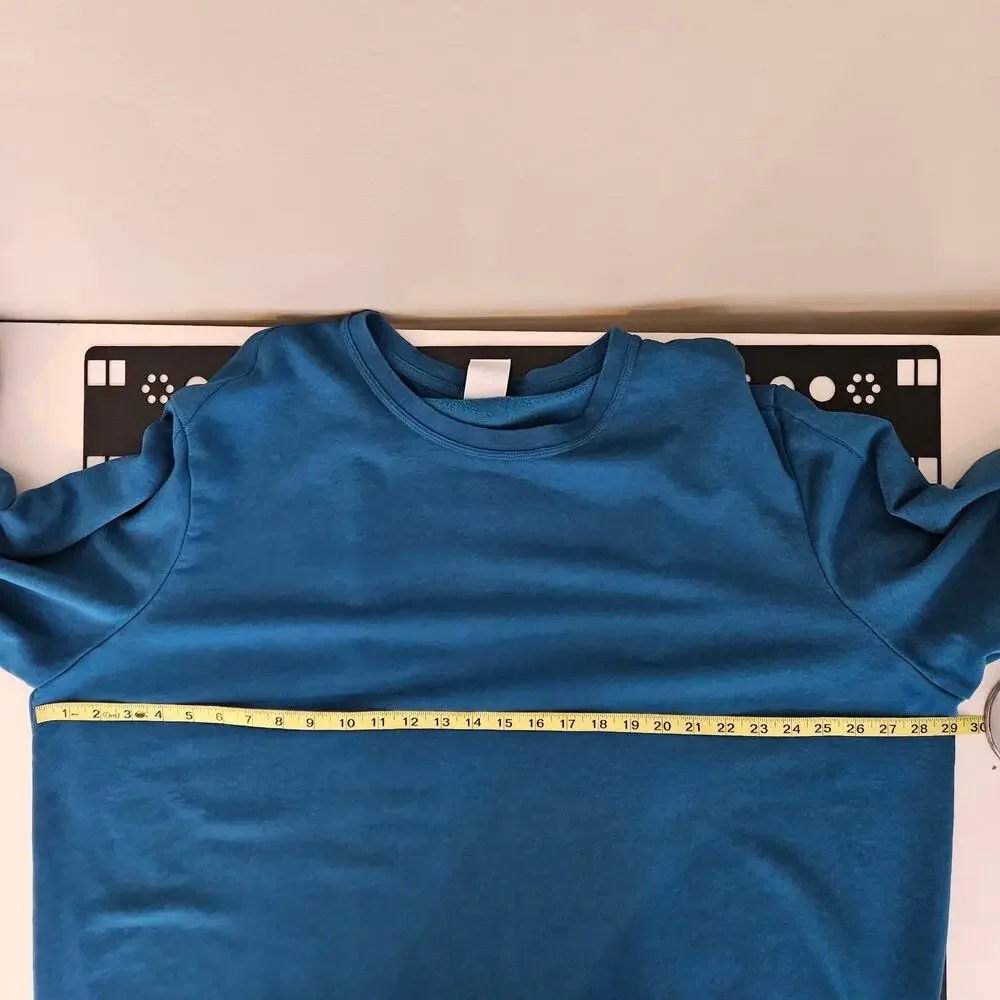 Nike Yoga Therma-Fit Teal Blue Pullover Activewear Sweatshirt | Men's XXL | FLAW